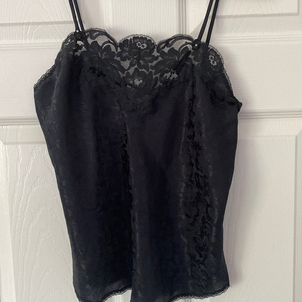 DIOR Vintage Camisole Slip Top Christian Dior black small